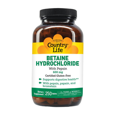 カントリーライフ_ペプシン含有ベタイン塩酸塩、600mg、250錠