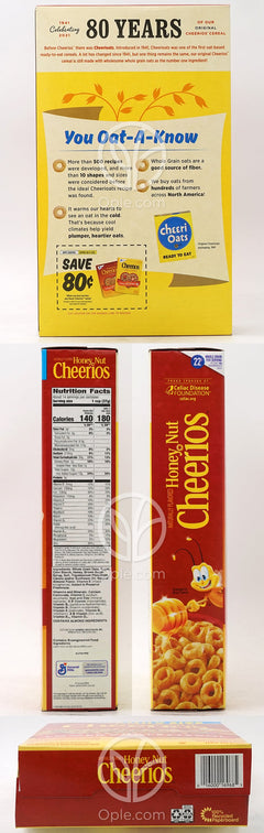 Cheerios Sweetened Whole Grain Oat Cereal Honey Nut Family Size,  18.8 oz