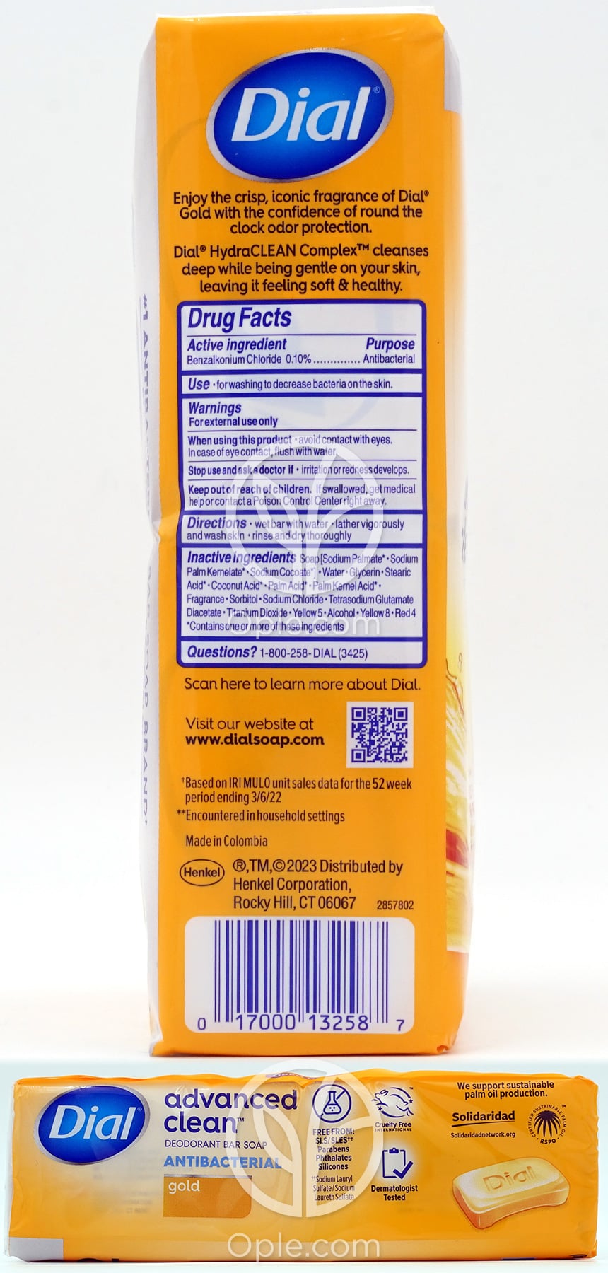 アドバンスド クリーンゴールド 薬用抗菌デオドラントバーソープ、12個 — 후면