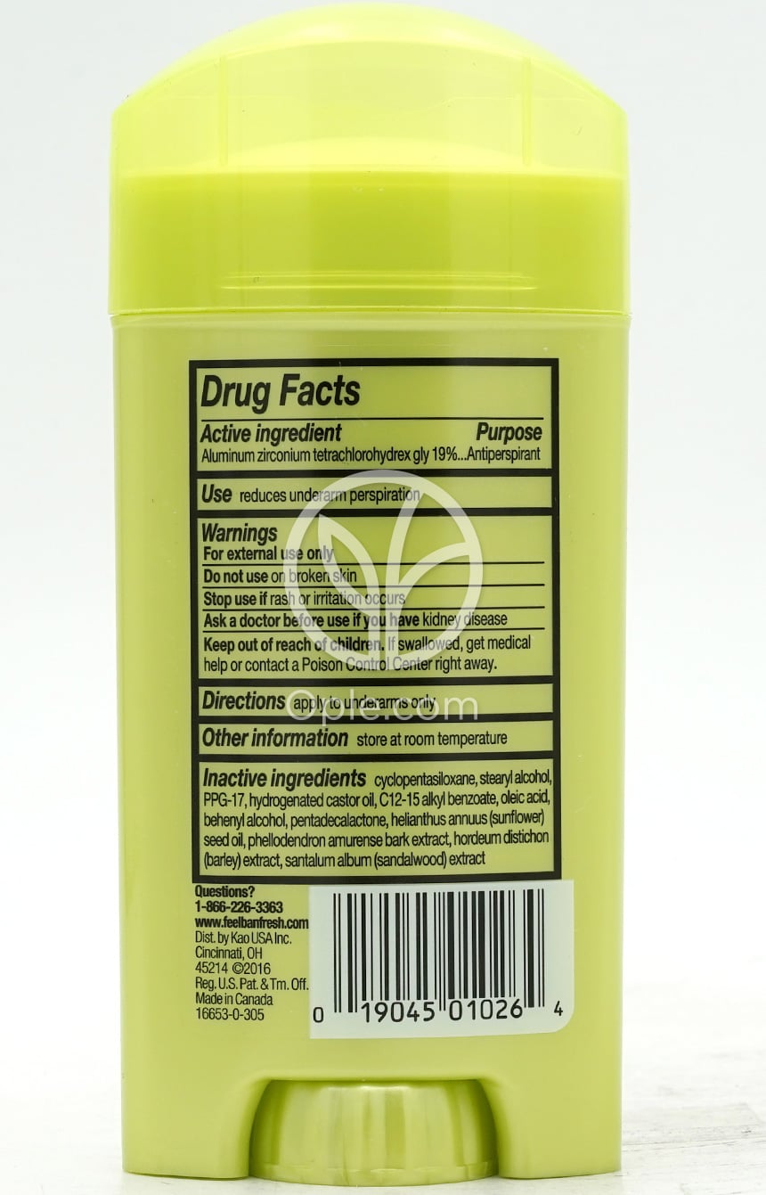 無香料 制汗剤デオドラント インビジブルソリッド 73g — 후면