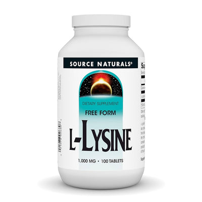 ソースナチュラルズ_L-リジン 1000mg、100錠