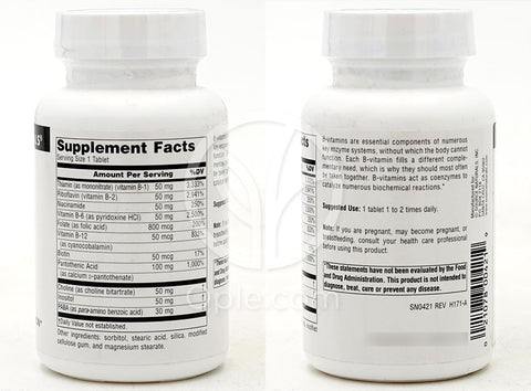 Source Naturals_ビタミンB-50コンプレックス 50mg、100錠