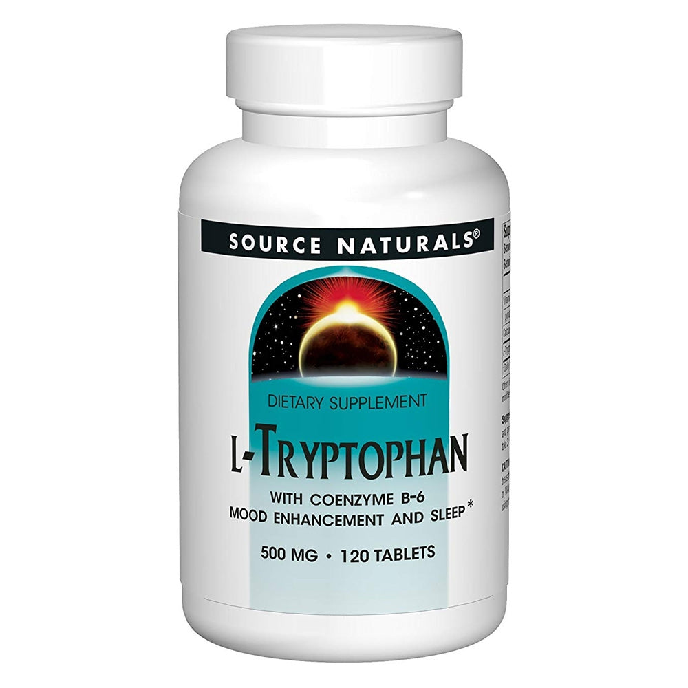 ソースナチュラルズ_L-トリプトファン ビタミンB-6配合 500mg、120タブレット