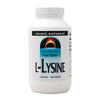 Source Naturals_フリーフォーム L-リジン 1000mg、200錠