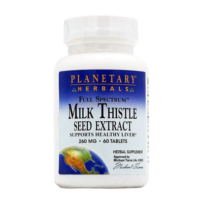 플래니터리허벌_풀 스팩트럼 밀크씨슬 씨드 추출물 260mg, 60타블렛
