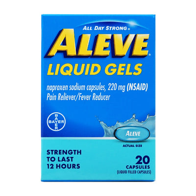 バイエル アリーブ リキッドジェル ナプロキセンナトリウムカプセル 220mg、20カプセル
