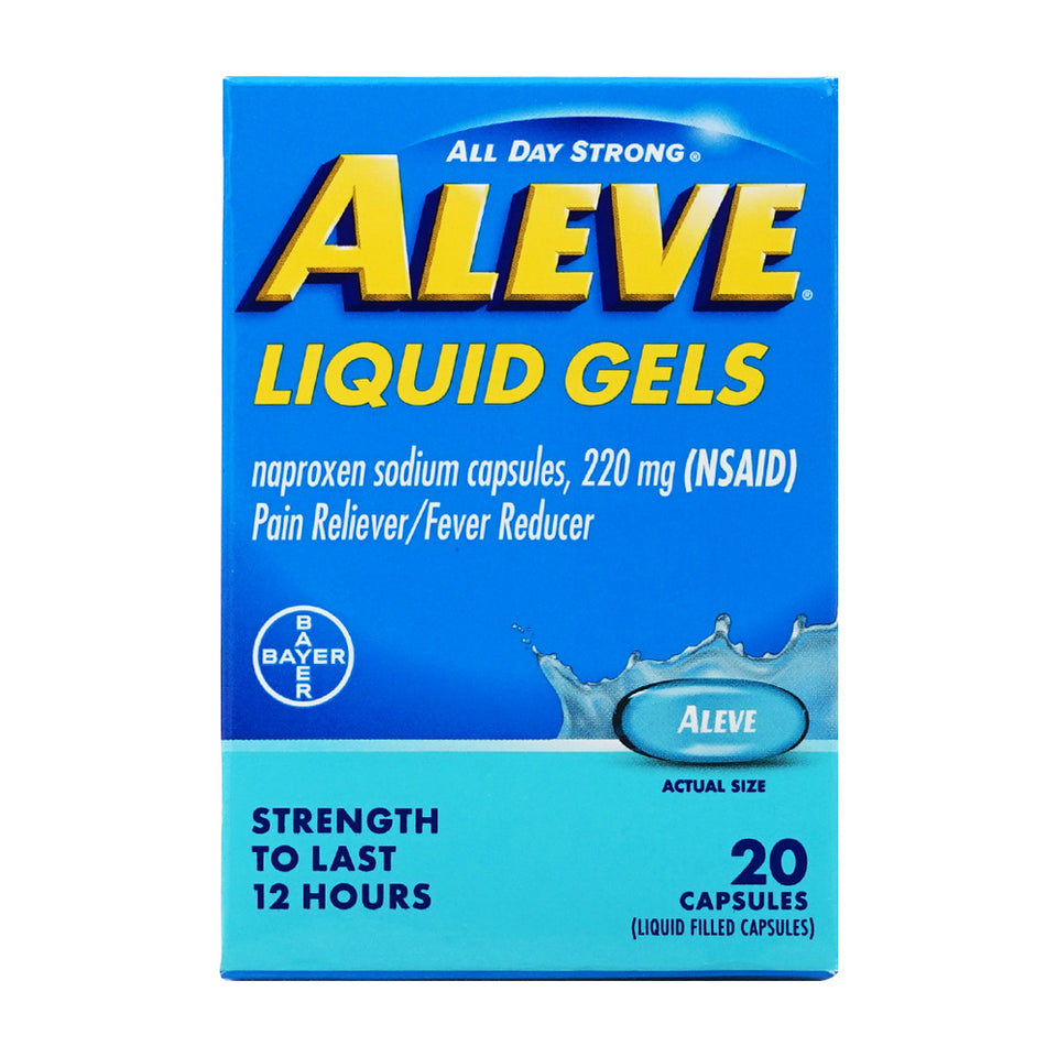 バイエル アリーブ リキッドジェル ナプロキセンナトリウムカプセル 220mg、20カプセル
