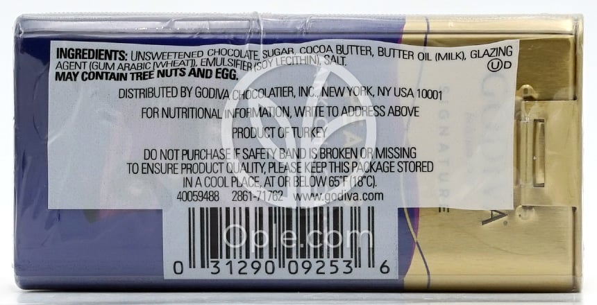 ゴディバ_ゴディバ シグネチャー パール ダークチョコレート、43g — 후면