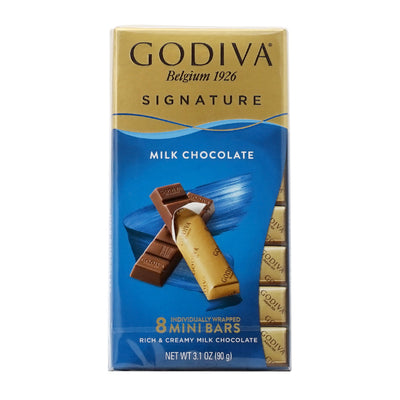 ゴディバ_シグネチャー ミルクチョコレート、8ミニバー 90g