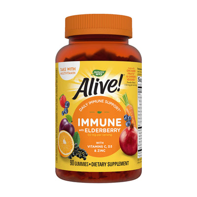 ネイチャーズウェイ_アライブイミューンウィズエルダーベリー50mg、90グミ