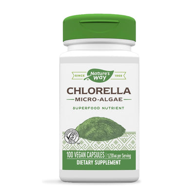 ネイチャーズウェイ_クロレラマイクロアルジー 1230mg、100ベジカプセル