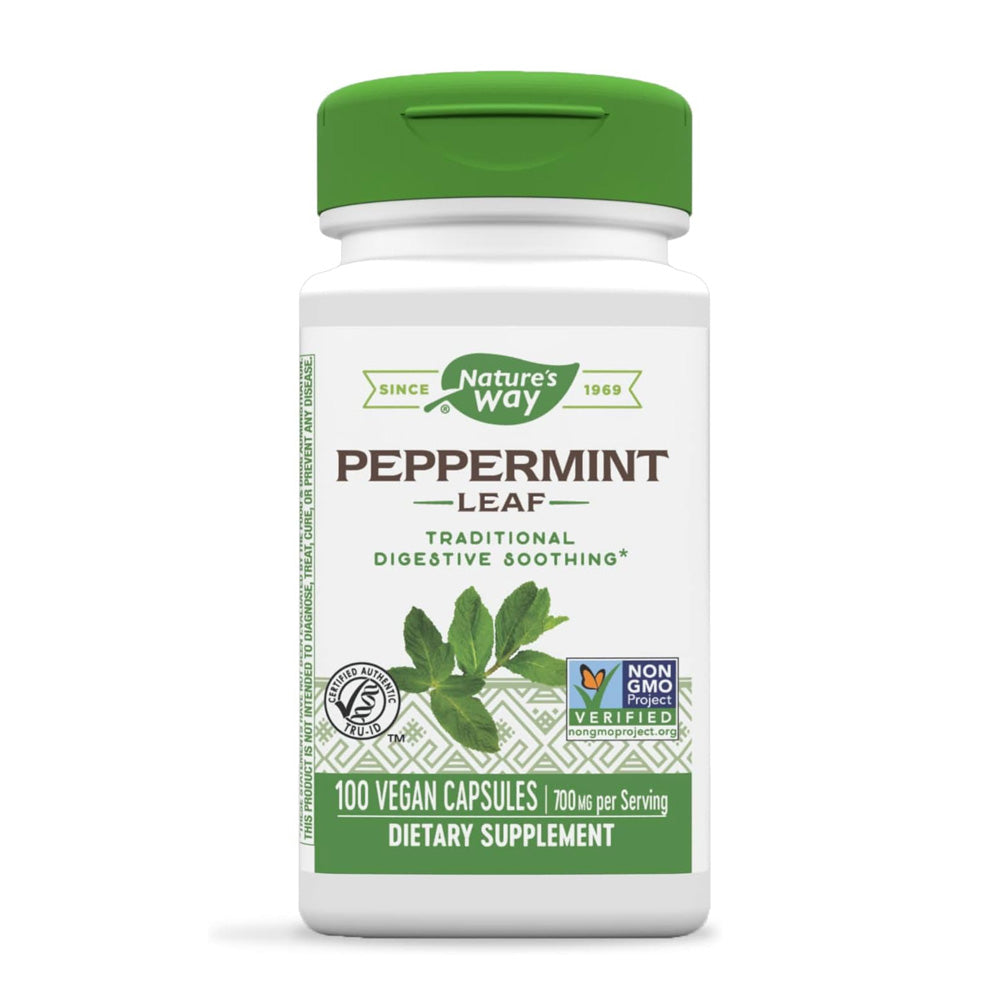 ネイチャーズウェイ_ペパーミントリーフ 700mg、100ベジカプセル