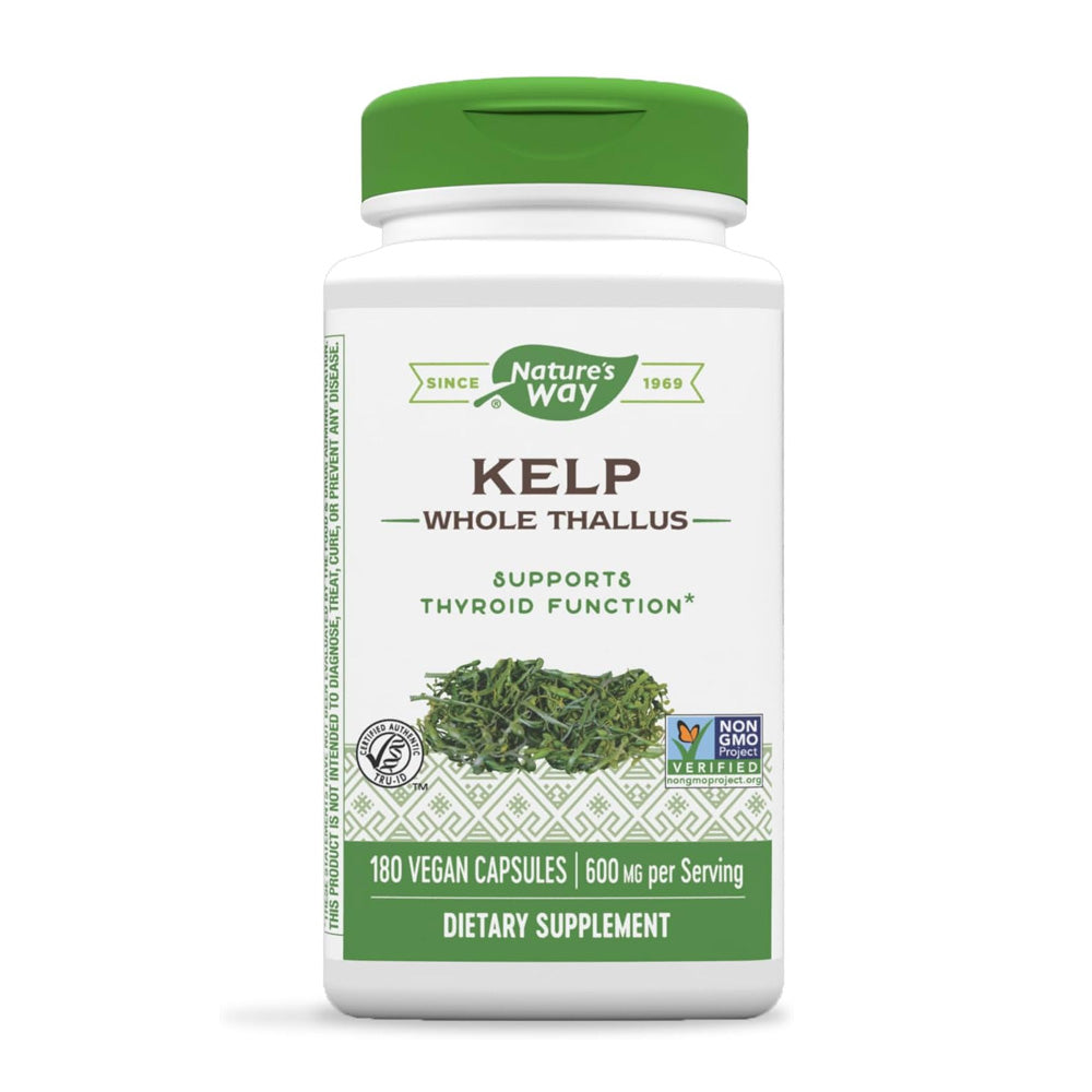 ネイチャーズウェイ_ケルプ ホール葉状体 600mg、180植物性カプセル