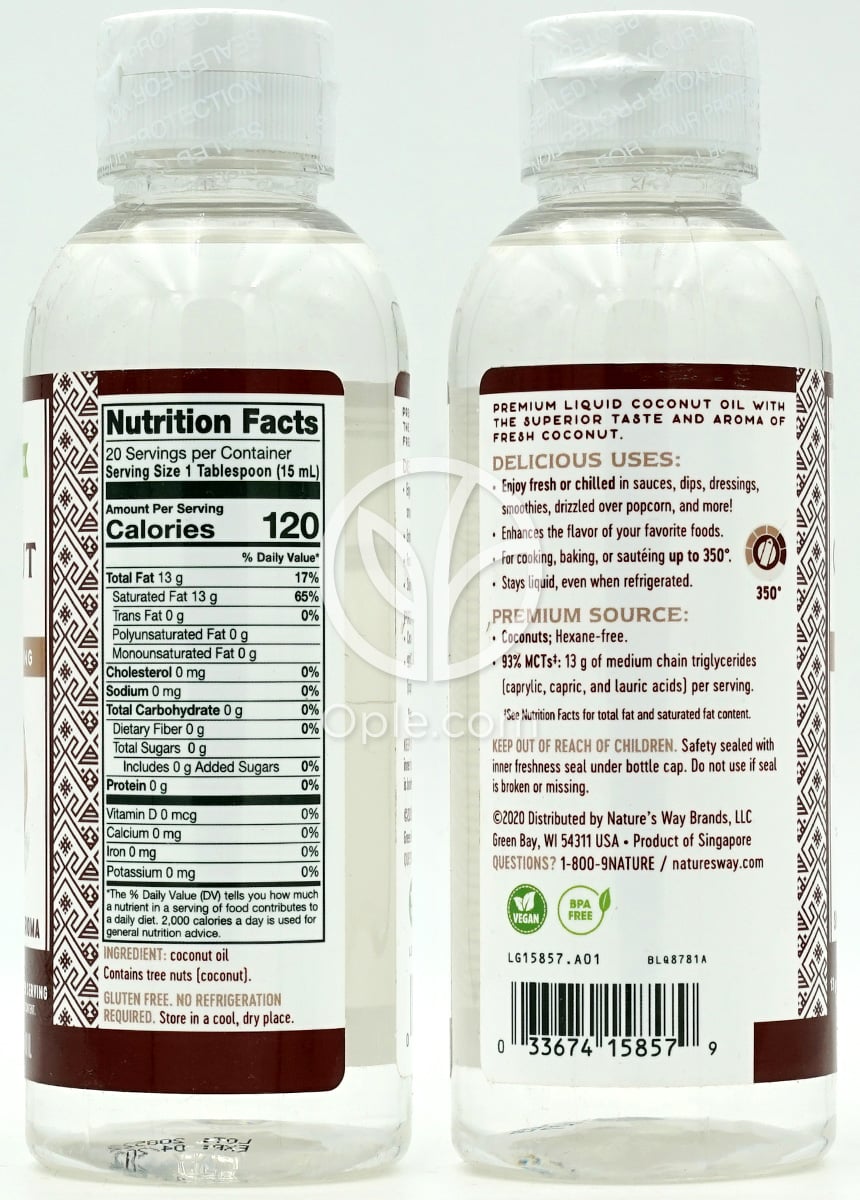 네이쳐스웨이_리퀴드 코코넛 오일, 300ml — 후면