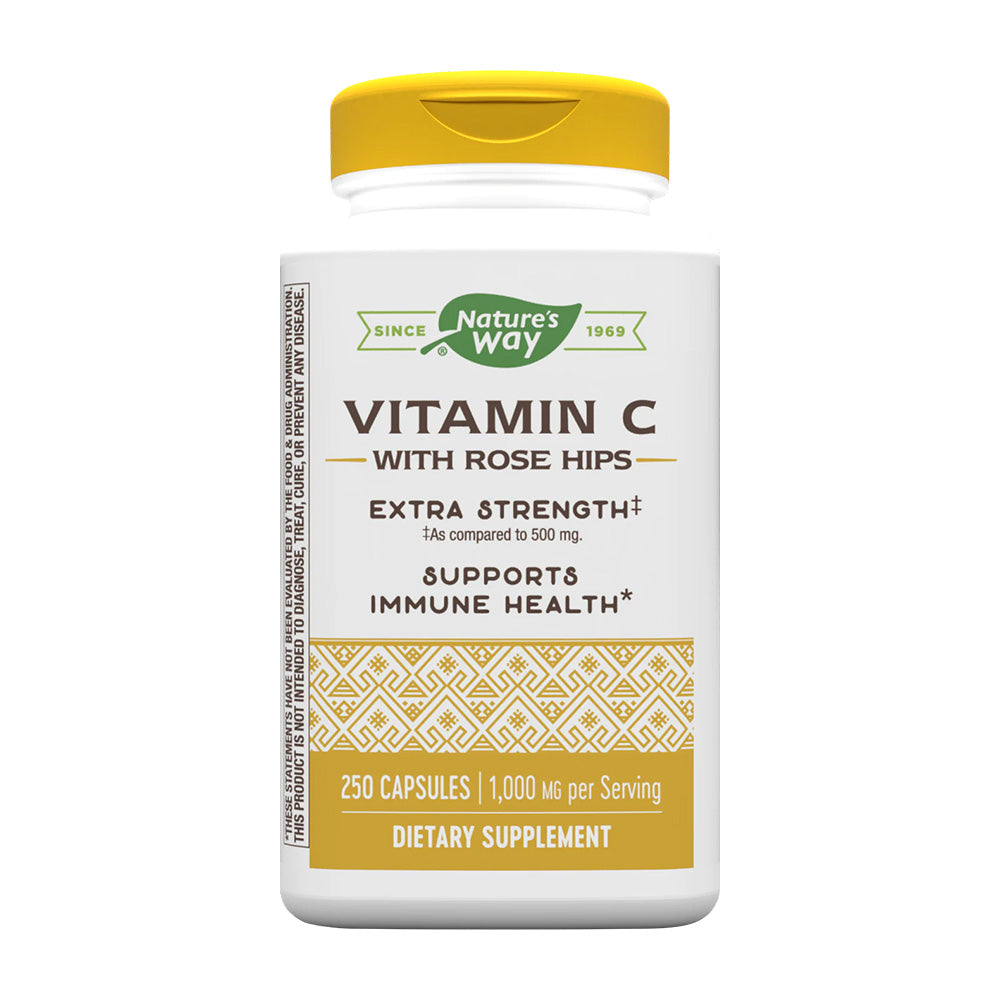 ネイチャーズウェイ_ビタミンC 1000mg ローズヒップ配合 エクストラストレングス、250カプセル