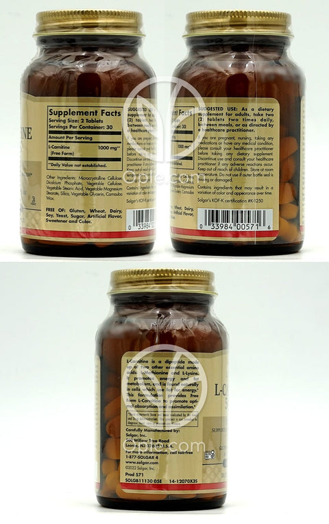 솔가_L-カルニチン 500mg、60タブレット