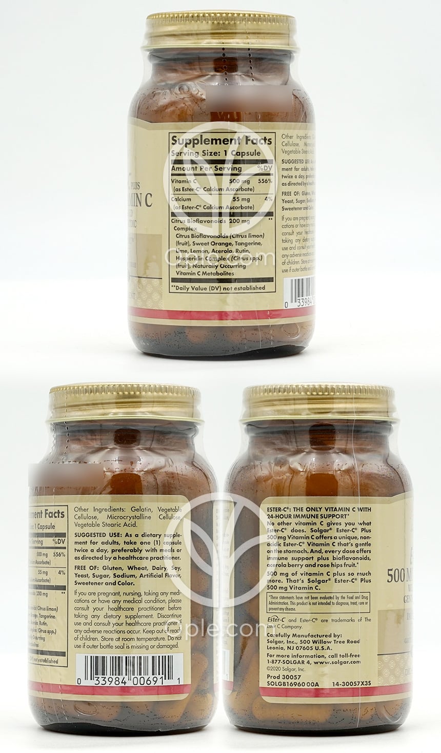 ソルガ_エスターCプラス ビタミンC 500mg、45カプセル — 후면