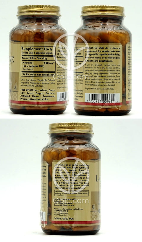 솔가_L-시스테인 500mg, 90 베지캡슐