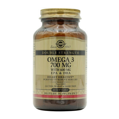 ソルガー_ダブルストレングス オメガ3 700mg、60ソフトジェル