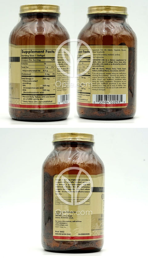 솔가_더블 스트렝스 오메가 3 700mg, 120 소프트젤