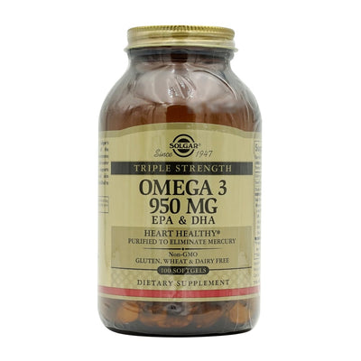 ソルガー_トリプルストレングス オメガ3 950mg EPA&DHA、100ソフトジェル
