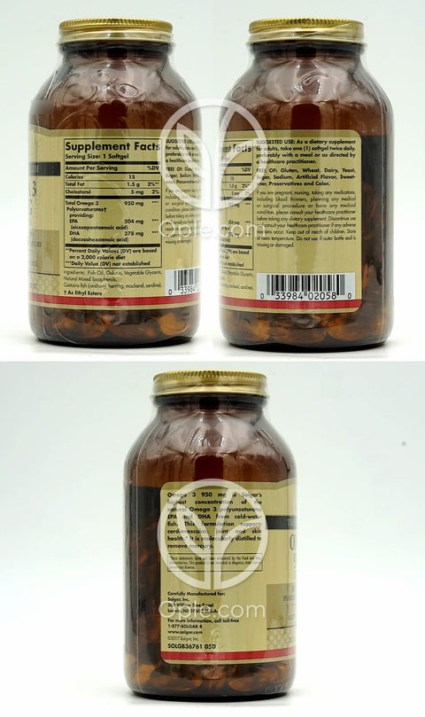 솔가_트리플 스트렝스 오메가 3 950mg EPA&DHA, 100 소프트젤