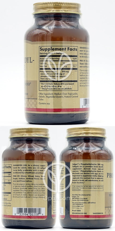 솔가_포스파티딜세린 200mg, 60 소프트젤