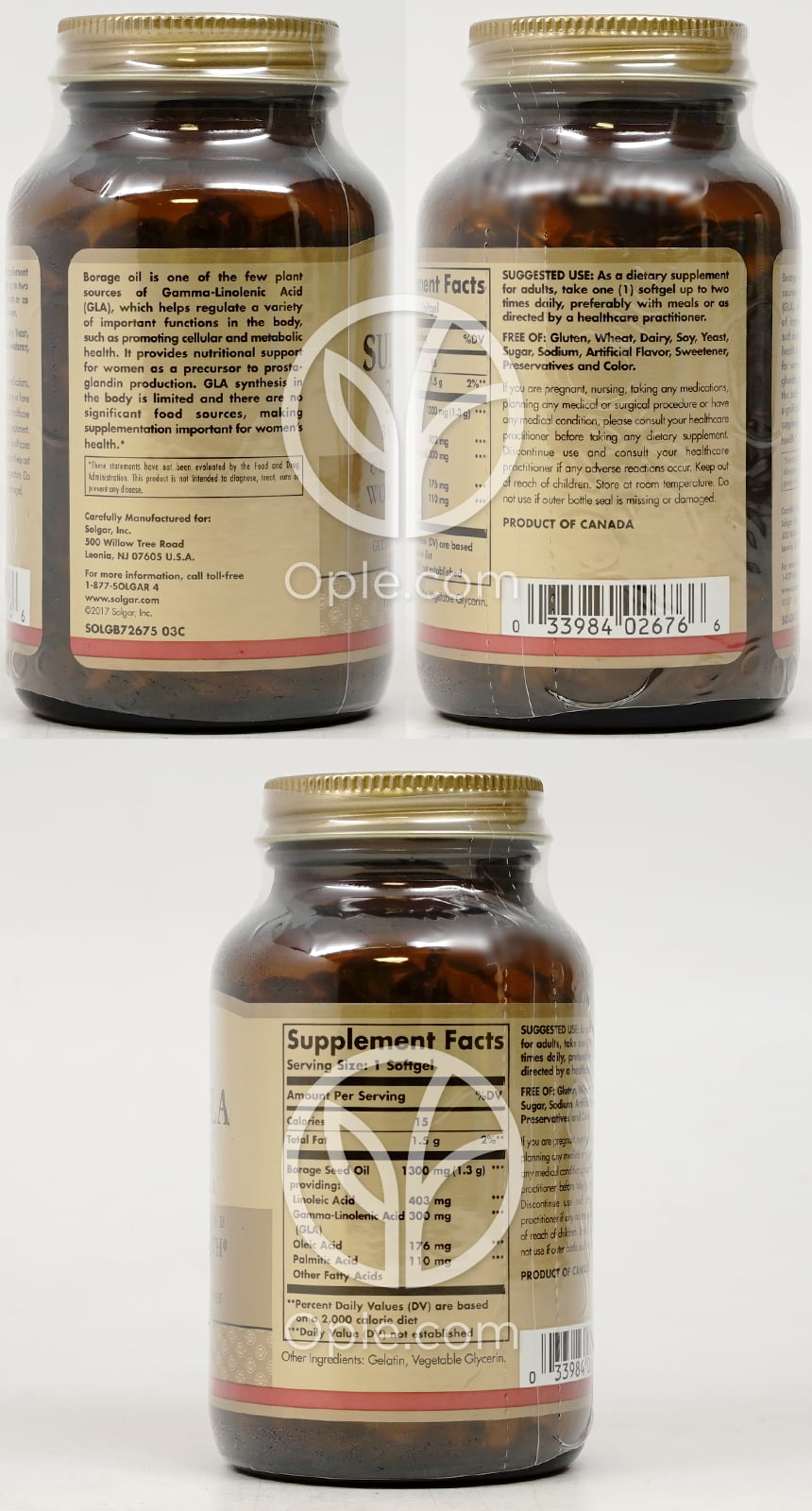 Solgar_スーパーgLA 300mg、60ソフトジェル — 후면