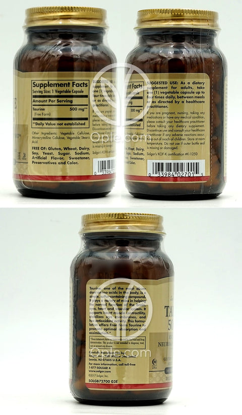 솔가_타우린 500mg, 100 베지캡슐
