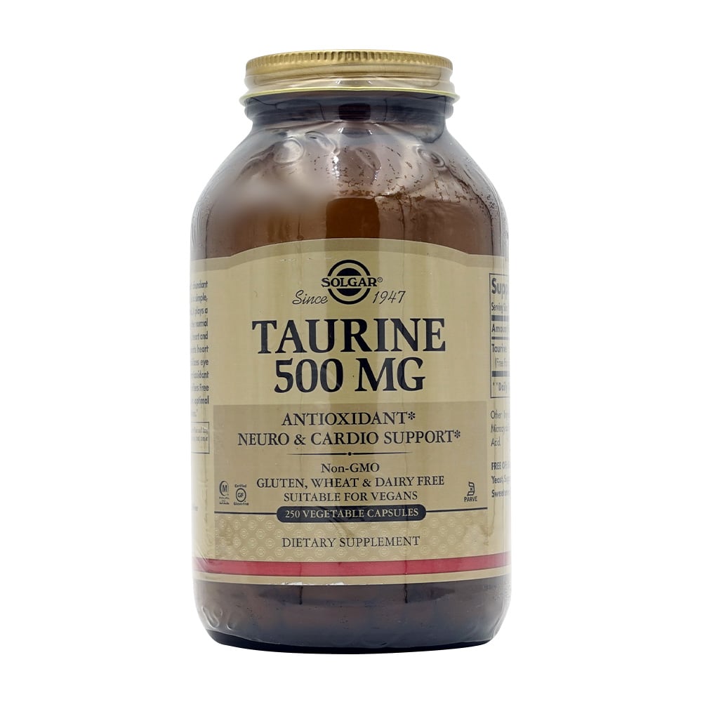 Solgar Taurine 500mg, 250植物性カプセル