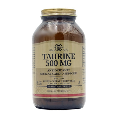 Solgar Taurine 500mg, 250植物性カプセル