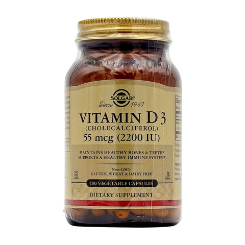 솔가_비타민 D3 (콜레칼시페롤) 55mcg, 100 베지캡슐