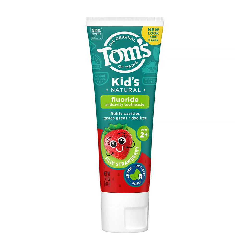 トムズオブメイン_キッズナチュラルフッ素虫歯予防歯磨き粉、シリーストロベリー、144g