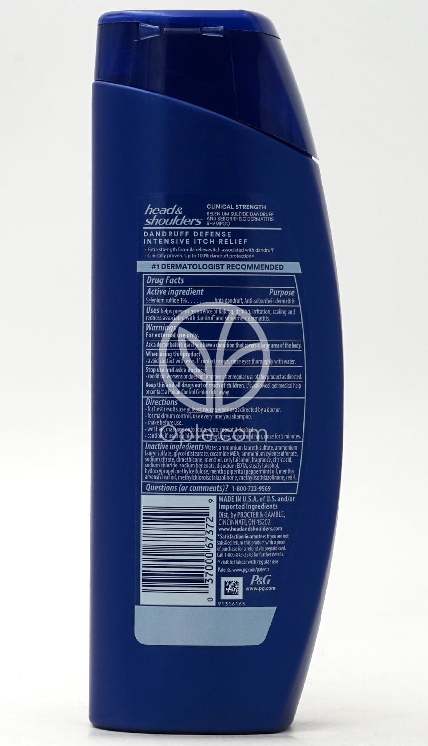 헤드앤숄더_크리니컬 스트렝스 댄드러프 디펜스 인텐시브 잇치 릴리프 샴푸, 400ml — 후면