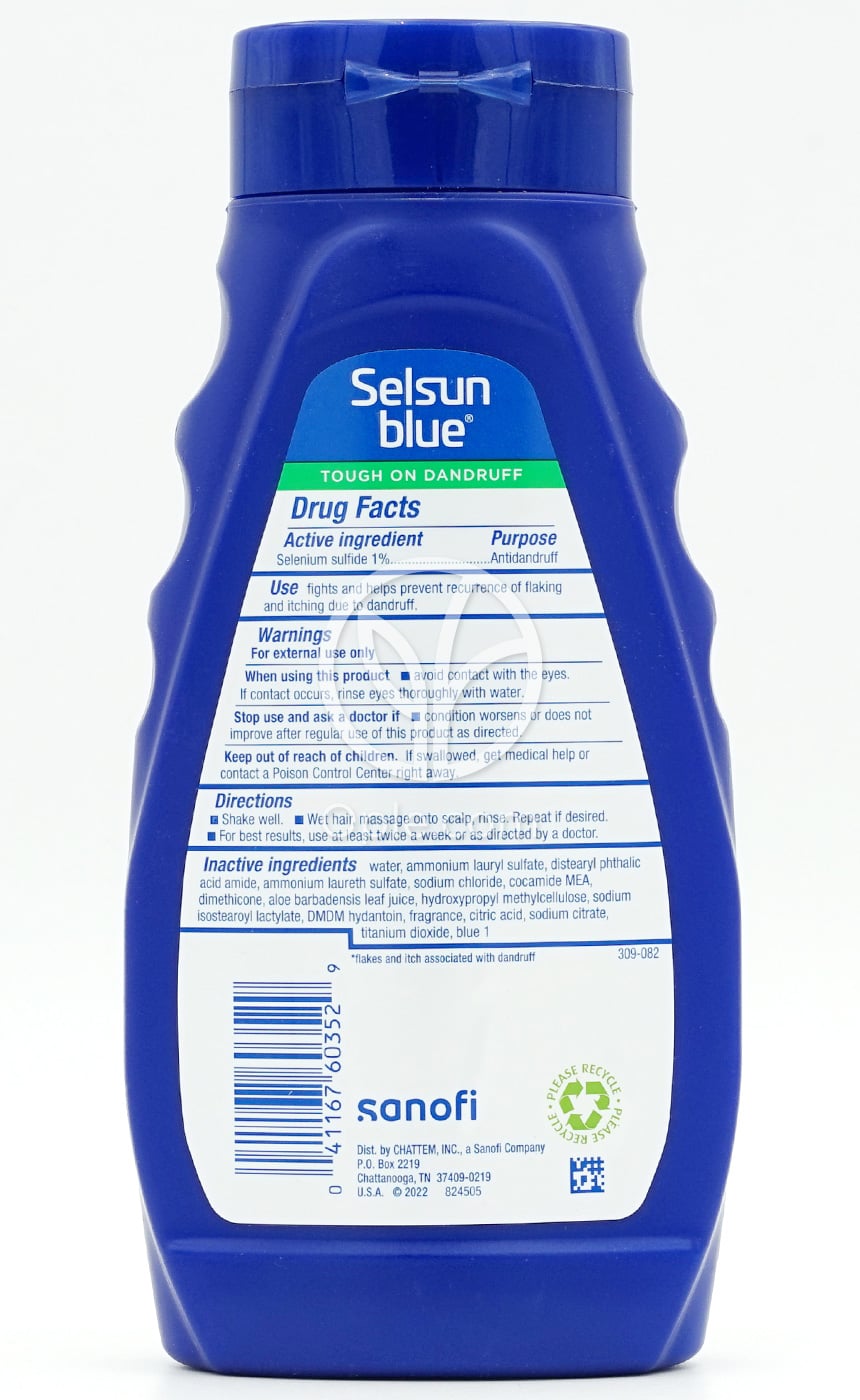 셀선블루_맥시멈 스트렝스 안티댄드러프 삼푸 모이스쳐라이징, 325ml — 후면