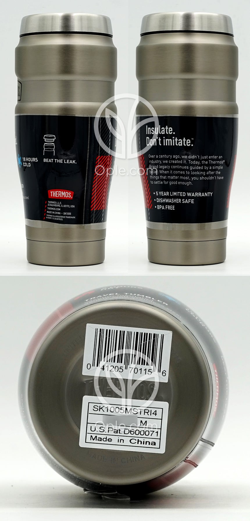 써모스_스테인레스 킹 베큠 단열 더블 월 스테인레스 스틸 트래블 텀블러 실버, 470ml — 후면
