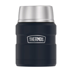 써모스_스테인리스 킹 베큠 단열 더블 워 스테인리스 스틸 푸드 자 미드나잇 블루, 470ml