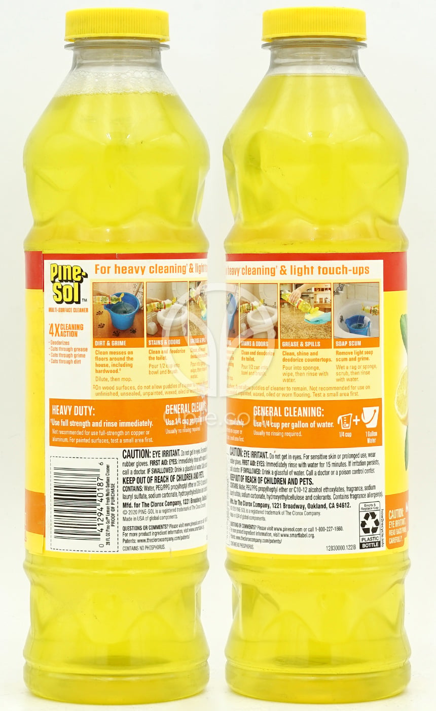 파인솔_멀티 표면 클리너 레몬 프레쉬, 828ml — 후면