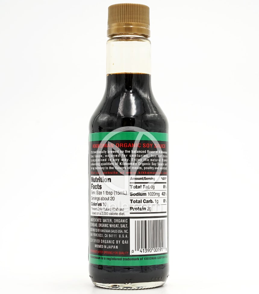 キッコーマン_有機しょうゆ 296ml — 후면