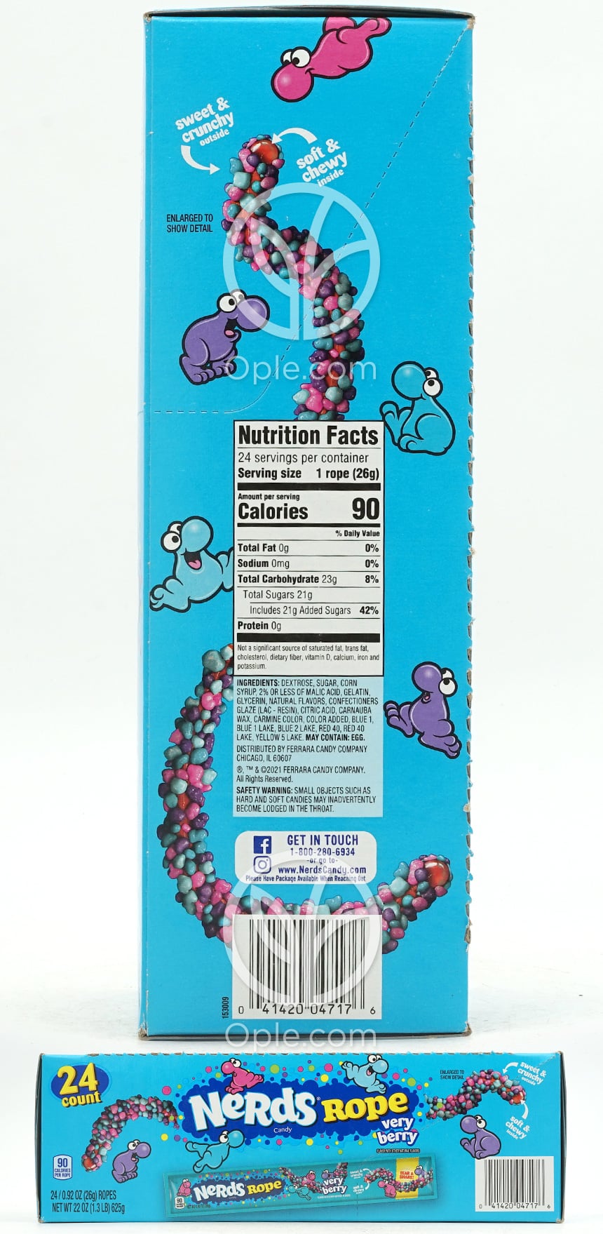 Nerds Candy Rope Very Berry,  24 Ropes — 후면