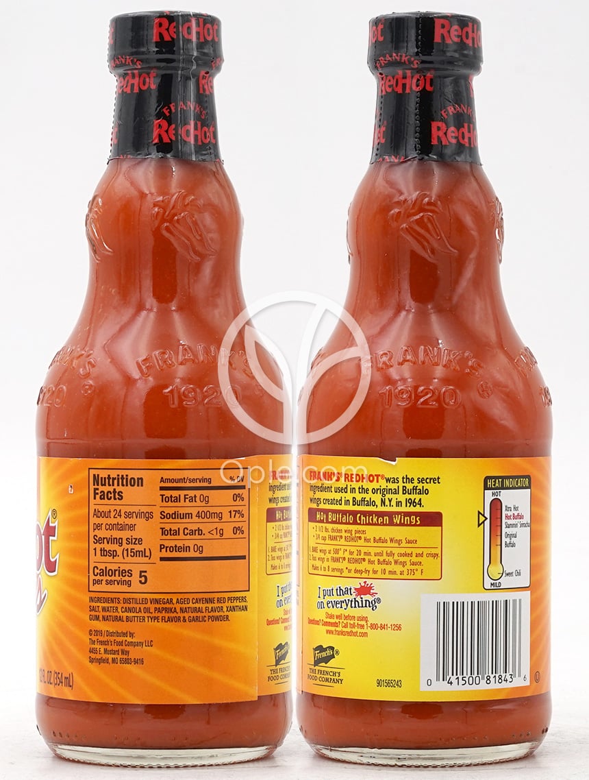 Franks RedHot ウィング ソース ホットバッファロー味 354ml — 후면