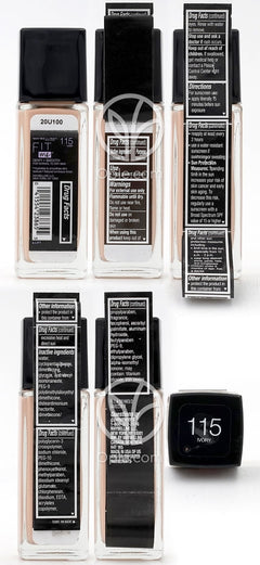 메이블린뉴욕_핏 미 듀이+스무스 파운데이션 115 아이보리 선스크린 SPF 18, 30ml