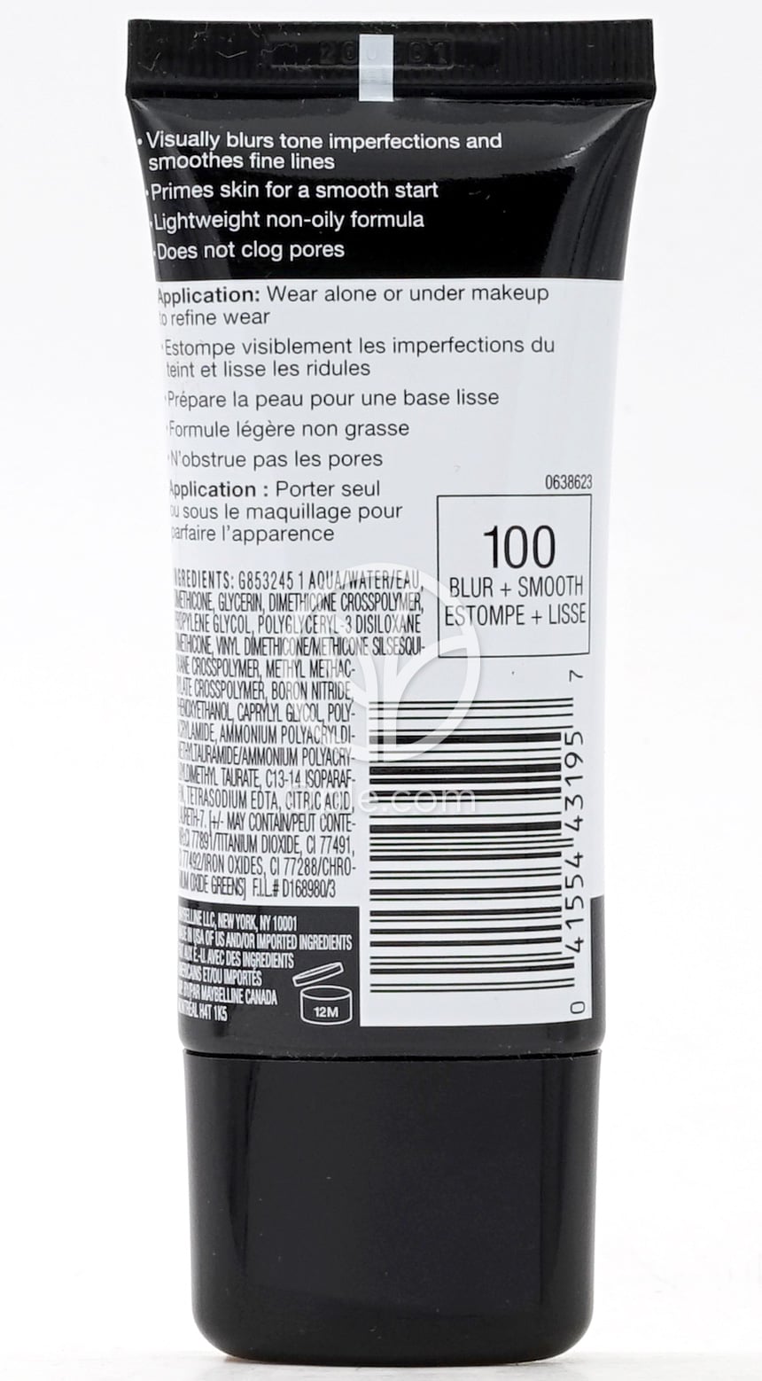 메이블린뉴욕_마스터 프라임 바이 페이스스튜디오 프라이머 100 블러+스무스, 30ml — 후면