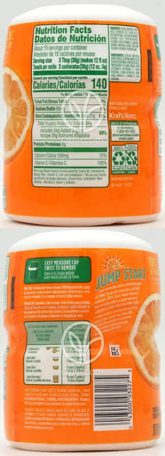 Drink Mix Powder Orange,  20 oz