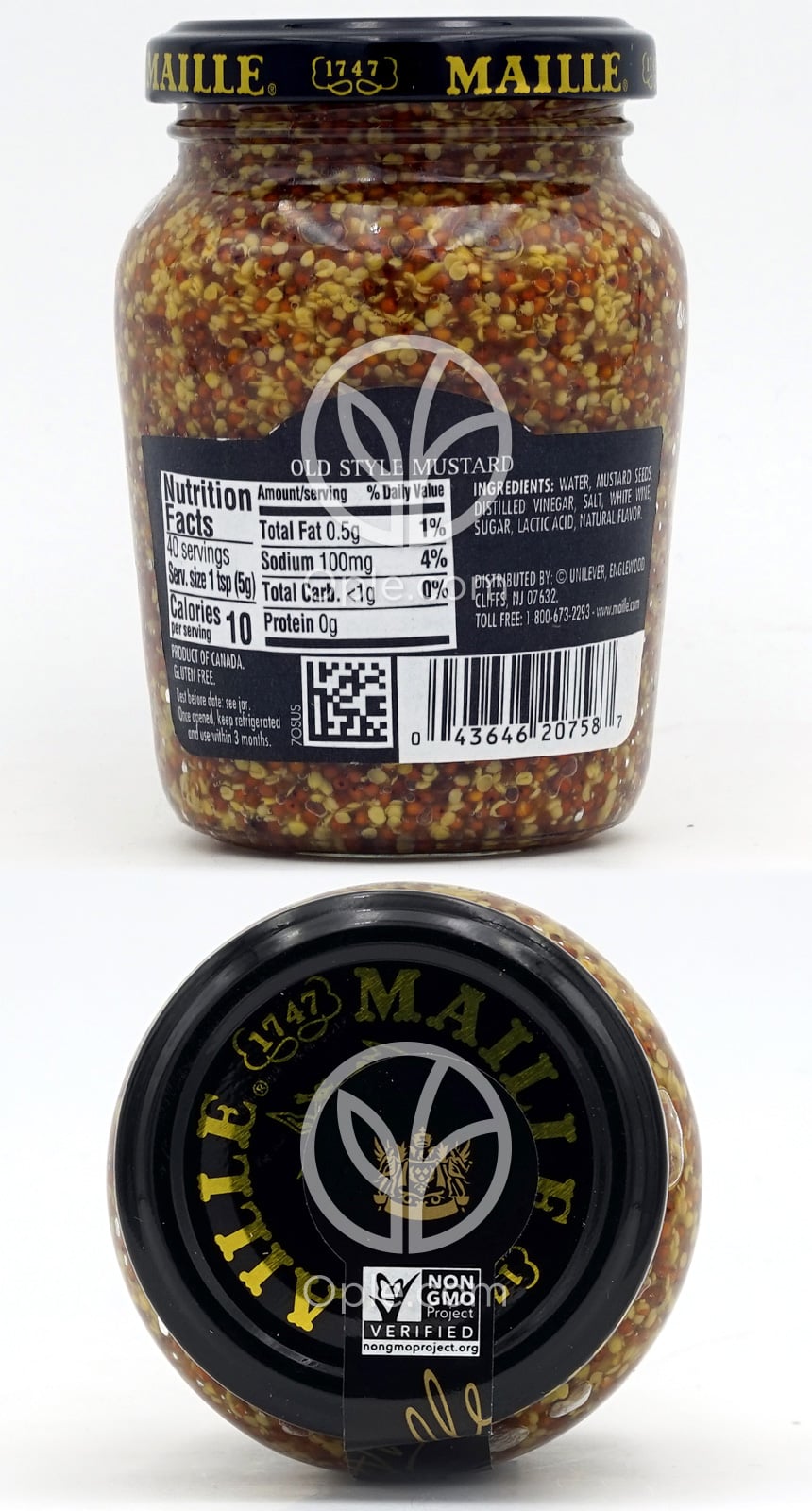 마이어_홀그레인 올드 스타일 머스타드, 207g — 후면