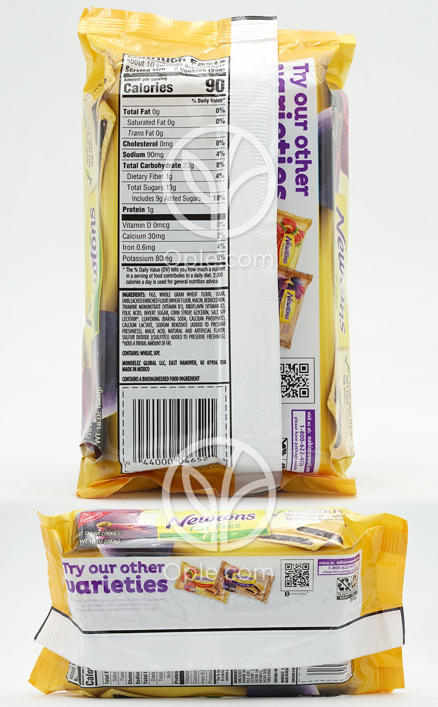 Newtons Fat Free Fruit Chewy Cookies Fig,  10 oz — 후면