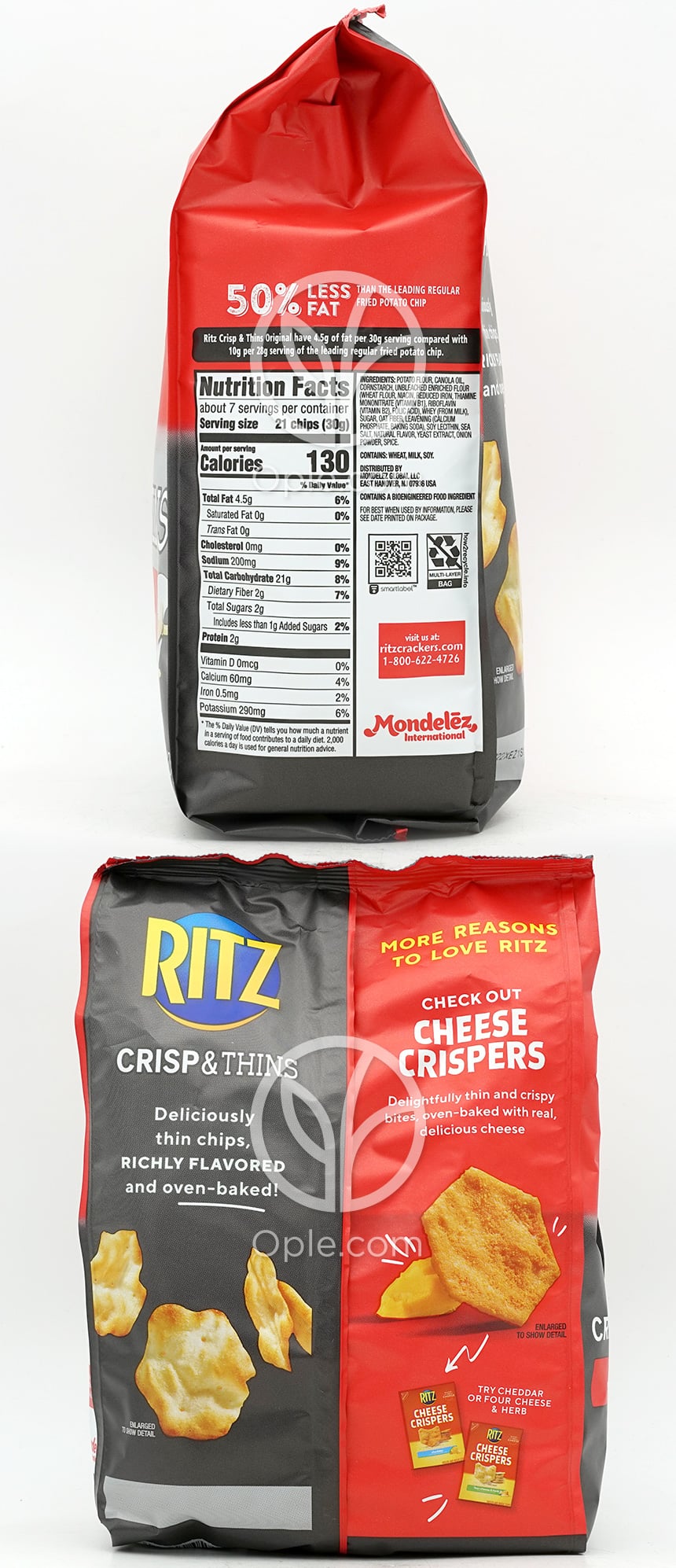 Ritz Oven Baked Crisp & Thins Original,  7.1 oz — 후면