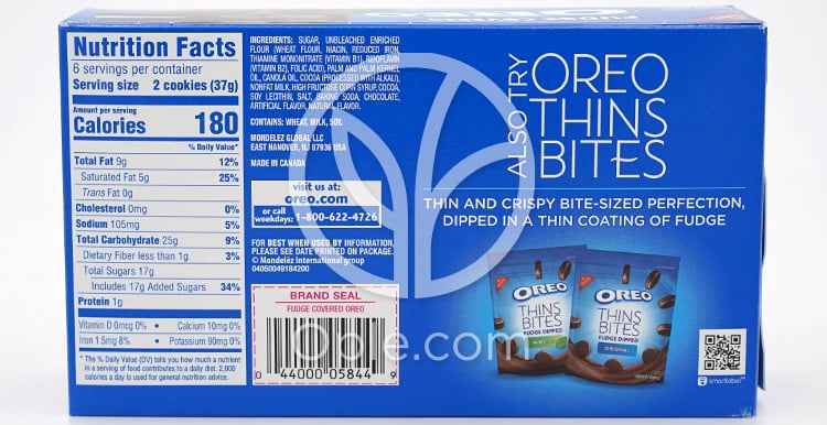 Fudge Covered Oreo  7.9 oz — 후면