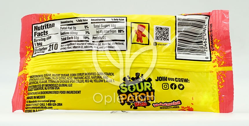 사우어패치_사우어 패치 키즈 소프트 앤 츄이 캔디 워터멜론, 56g — 후면