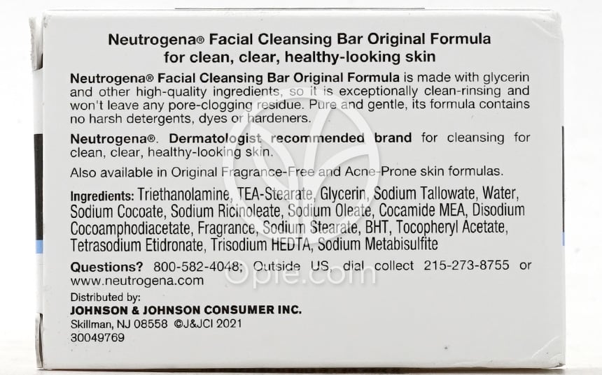 The Transparent Facial Bar Original Formula,  3.5 oz — 후면